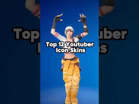 Top 12 YouTuber Icon Skins #ad #fortnite #gaming #fortniteskins