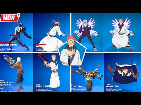 Ryomen Sukuna Fortnite x Jujutsu Kaisen doing Funny Built-In Emotes in Fortnite シ