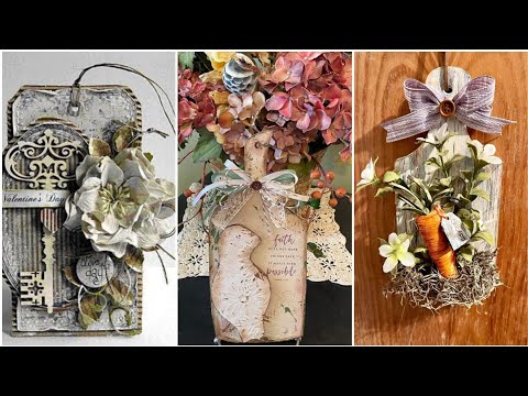 THRIFTY CHARM DECOR SHABBY CHIC VINTAGE RUSTIC STYLE HOME AND WALL HANGINGS DECOR IDEAS