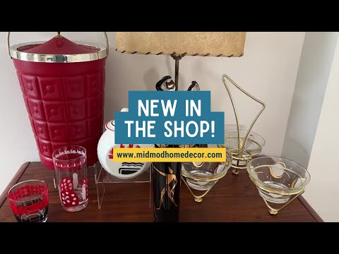 Mid-Century Modern Home Decor / Georges Briard, Highball Glasses and Ice Buckets / Vintage Reseller