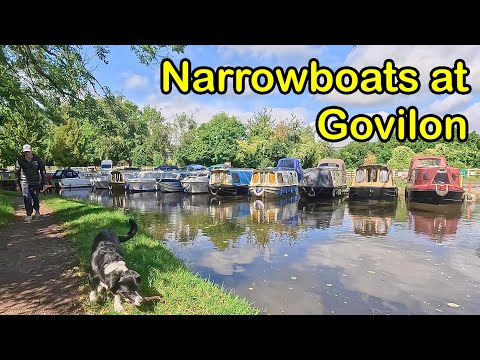 Narrowboats at Govilon, Monmouthshire & Brecon Canal. PLUS testing my Brompton with 39T chainring.