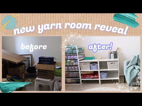 Yarn Room Reveal✨ Satisfying Craft Cave Organization