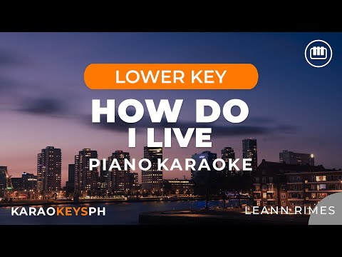 How Do I Live - Leann Rimes (Lower Key - Piano Karaoke)