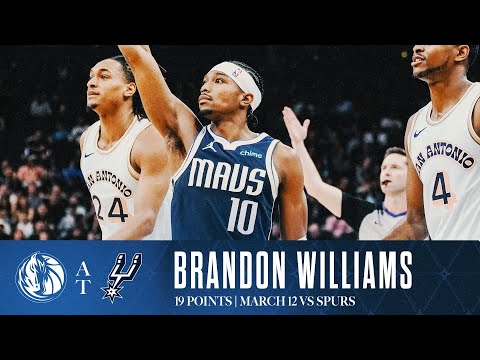 Brandon Williams (19 points) Highlights vs. San Antonio Spurs | March 12, 2025