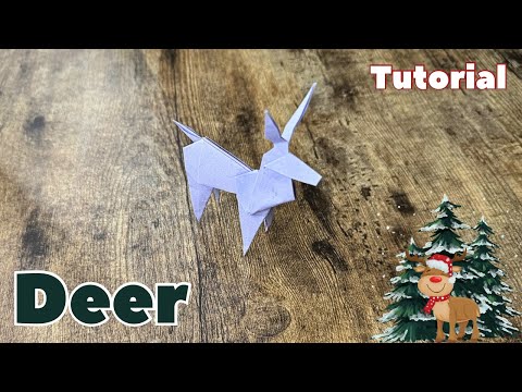 DIY PAPER DEER ORIGAMI TUTORIAL | HOW TO FOLDING ORIGAMI DEER EASY INSTRUCTIONS FOR CHRISTMAS DECOR