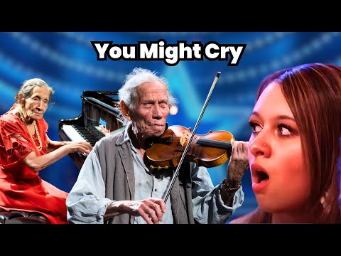 No One Could Stop Crying: Homeless 90-Year-Old Couple’s Duet Shakes the Stage (ai generated)