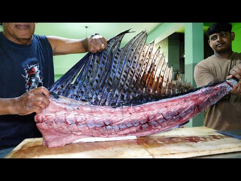 Indian Ocean Sailfish Grilled Whole - Sri Lankan Street Food