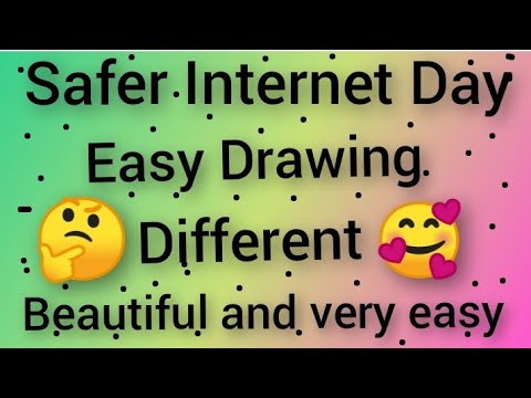 #saferinternetdaydrawing/#saferinternetdayposter/safer internet day easy drawing for beginners.