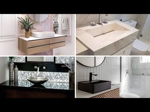 +100 BATHROOM SINK IDEAS 2025 - SMALL BATHROOM SINK DESIGN 2025 - SINK DESIGN IDEAS FOR BATHROOM