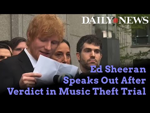 Ed Sheeran speaks after Marvin Gaye trial ends