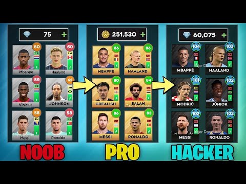 DLS 23: NOOB vs PRO vs HACKER (250,000 coins + 60,000 Diamonds)