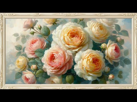 Dreamy Valentine Pastel Rose Art | 4K Romantic Floral Art for Frame TV | Elegant Screensaver Art