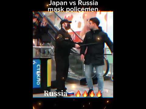 日本対ロシア　マスク警察　Japan vs Russia mask policemen#covid19 #japan #russia #vs