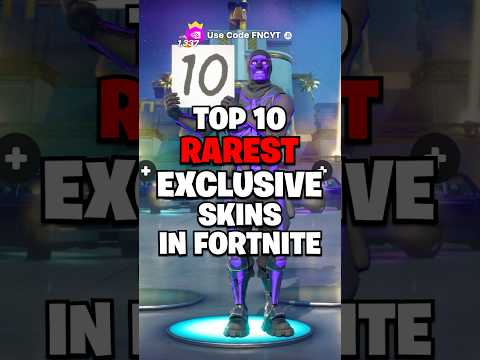 Top 10 RAREST Exclusive Skins In Fortnite