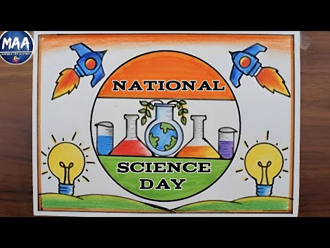 National Science Day Drawing | Science Day Drawing Easy | National Science Day Poster Drawing #art