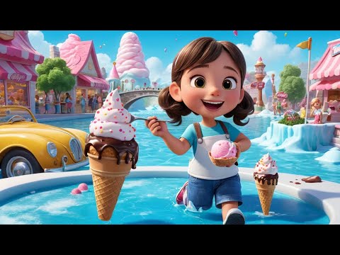 The Ice Cream Bridge Melts Away Rhyme Song | Popular Nursery Rhyme & Lyrics | Educational Kids Songs