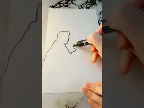 Easy one line drawing #satisfying #trending #art #drawing #shorts