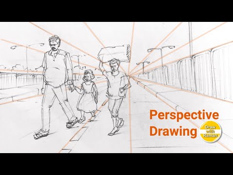 Perspective Drawing | Human Composition Pencil Sketch