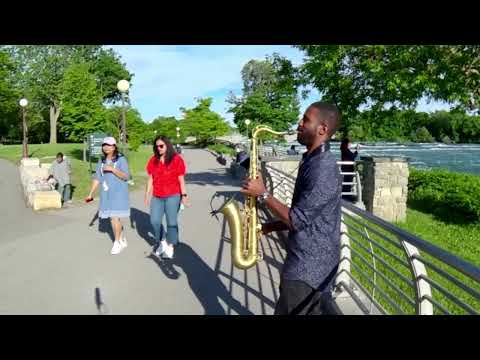 Street Saxophone Performance of “That's The Way Love Goes”