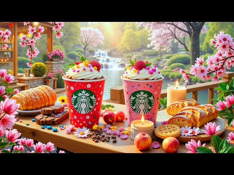 春のカフェ bgm : Joyful Jazz Bossa Nova at Starbucks️🌷スターバックスの甘美な瞬間☕穏やかなジャズと共に学び、働くときの幸せな気持ち