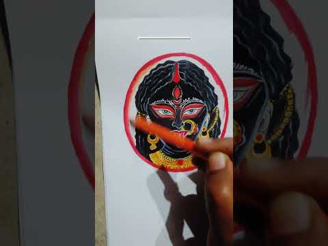 pencil colour kali maa drawing  // kali mata drawing  // kali mata drawing with pencil colour