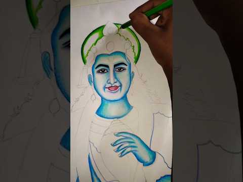 lord krishna drawing // narayan bhagwan ki drawing // drawing of krishna ji with pencil colour