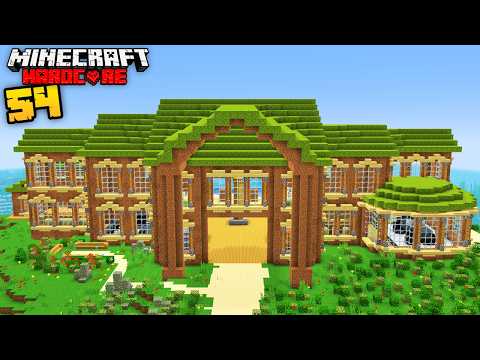 I Built a MANSION out of DIRT in Minecraft Hardcore