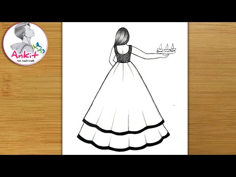 Beautiful Diwali Drawing Easy/Diwali Festival Scenery Drawing For Beginners /Diwali competition 2024