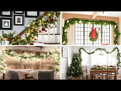 +100 CHRISTMAS DECORATING IDEAS 2024 - CHRISTMAS GARLAND DECORATION IDEAS - CHRISTMAS TRENDS 2024🎄