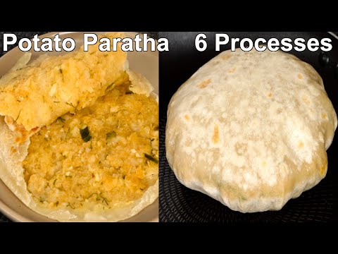 Aloo Paratha Recipe in 6 Processes | Potato Stuffed Bread | Aloo Paratha for Breakfast