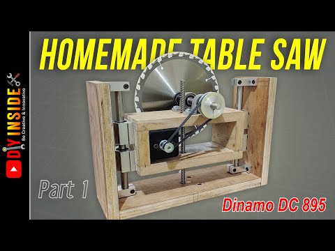 cara membuat TABLE SAW dari Dinamo DC 895 : Part 1 (Mekanisme naik & turun table saw)