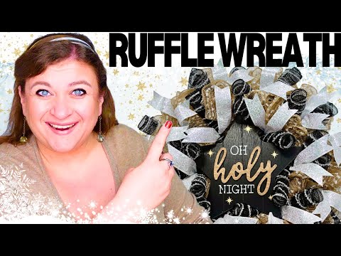 Easy Tutorial to Create a STUNNING Ruffle Deco Mesh Wreath