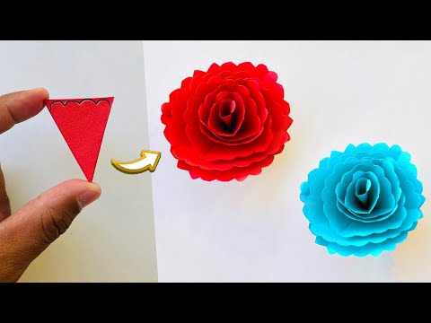 How To Make Paper Rose Easy | Diy Paper Rose Flower