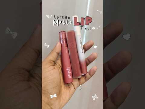 Korean blurry matte lip tint 🍧🤎⋆𐙚₊˚⊹♡feat etude house,romand and unleashia 🎀 #shortsfeed #shorts