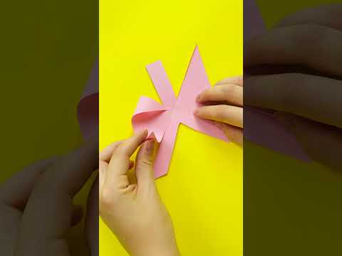 🎀Super easy paper bow🎀 #diy #art #papercrafts r