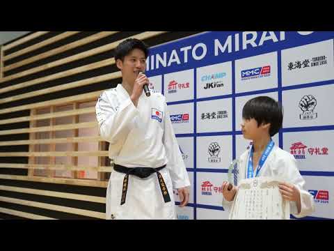 草野尊之選手（錬心会）の勝利者インタビュー 個人組手 小学生5・6年男子ルーキーの部 優勝 With 阿部遥佑選手