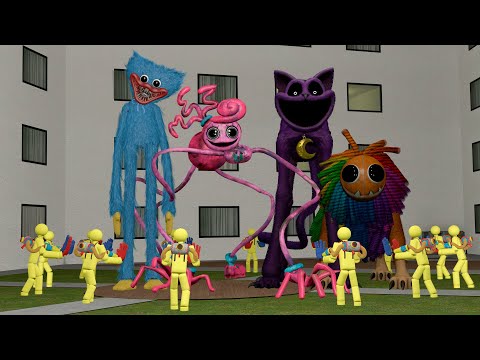 ALL POPPY PLAYTIME 2, 3, 4 BOSS CHARACTERS were surrounded, but something went wrong...(Garry's Mod)