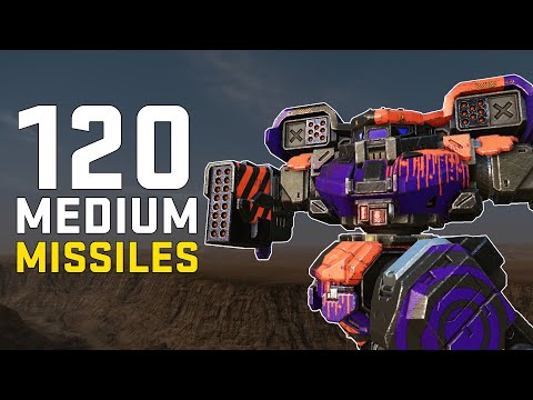 120 MISSILES SANDBLASTING ENEMIES - MechWarrior Online