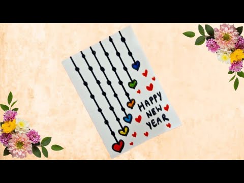 🥰Easy White Paper🥰 New Year Card making/ Handmade Happy New Year Card Idea 2025 #gocreativewithkomal