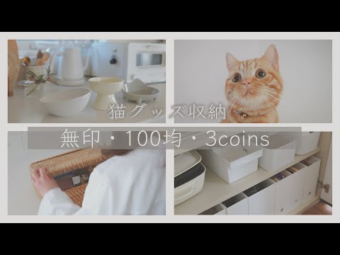 【猫グッズ収納】コスパのいいアイテムで整えるペット用品/100均・無印・3coins /猫と暮らし