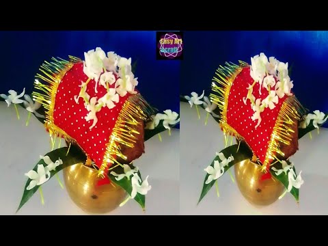 How To decorate Kalas For Navratri / Kalas decorations ideas (Easy Art And Craft)