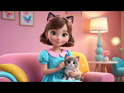 Emma Had a Tiny Cat Rhyme Song | Popular Nursery Rhyme & Lyrics for Kids | Educational Kids Songs