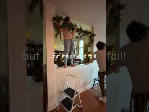 Epic Fail Christmas Decorating | Christmas garland | viral trend |