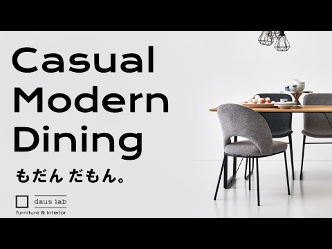 Casual modern dining table and chairs | furniture and interior daus lab | interior coordination