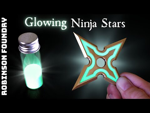 Radioactive Ninja Stars - Making Glowing Metal Shurikens