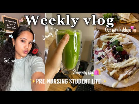 WEEK IN THE LIFE OF A PRE NURSING STUDENT | vlog, cooking, cleaning & shopping + skin care routıne