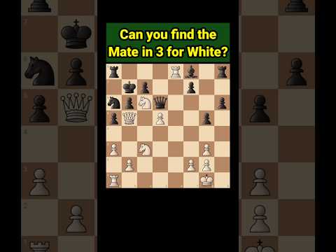 2000 ELO chess puzzle Mate in 3 #chess #shorts