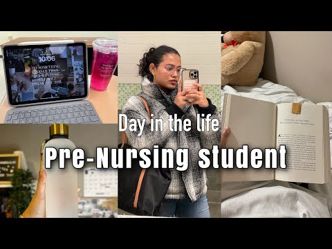 Day in the life of a PRE-NURSING STUDENT | studying, reading book, attending lectures & more..