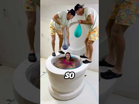 My Mean TWIN BOYFRIENDS PRANKED me in the GIANT TOILET with Balloons #shorts