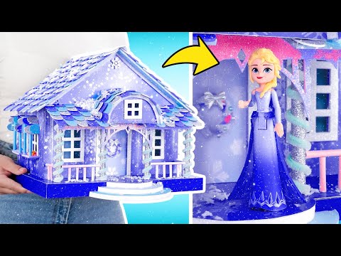 New House for Elsa! Magical Doll DIYs and Crafts